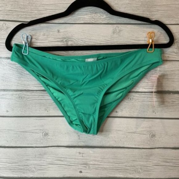 Xhilaration | Swim | Xhilaration Bikini Bottom Green Size L 8 Cheeky Ribbed  Scrunch Swimsuit | Poshmark